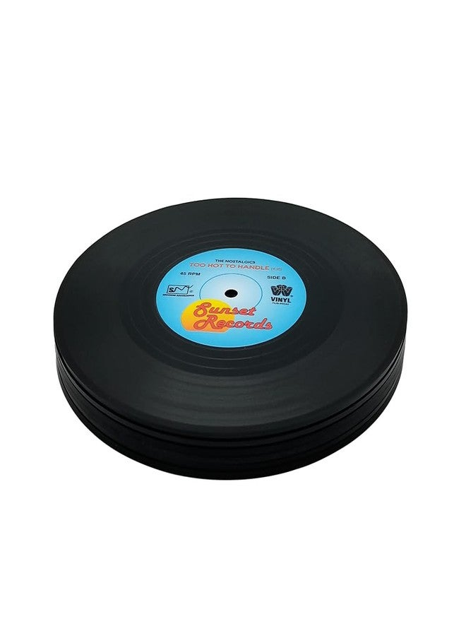 DIYOMR 6Pcs Vinyl Record Coasters, 4" Coasters for Coffee Cup Drinks Car Home/Office Tabletop Decor (6Pcs Vinyls) - Image 5